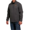 Cinch® Men's 1/4 Zip Solid Charcoal Pullover MWK1080009