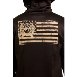 Cinch® Men's American Flag Brown 1/4 Zip Pullover MWK1240002 -Western Edge Men Sales Store MWK1240002 3