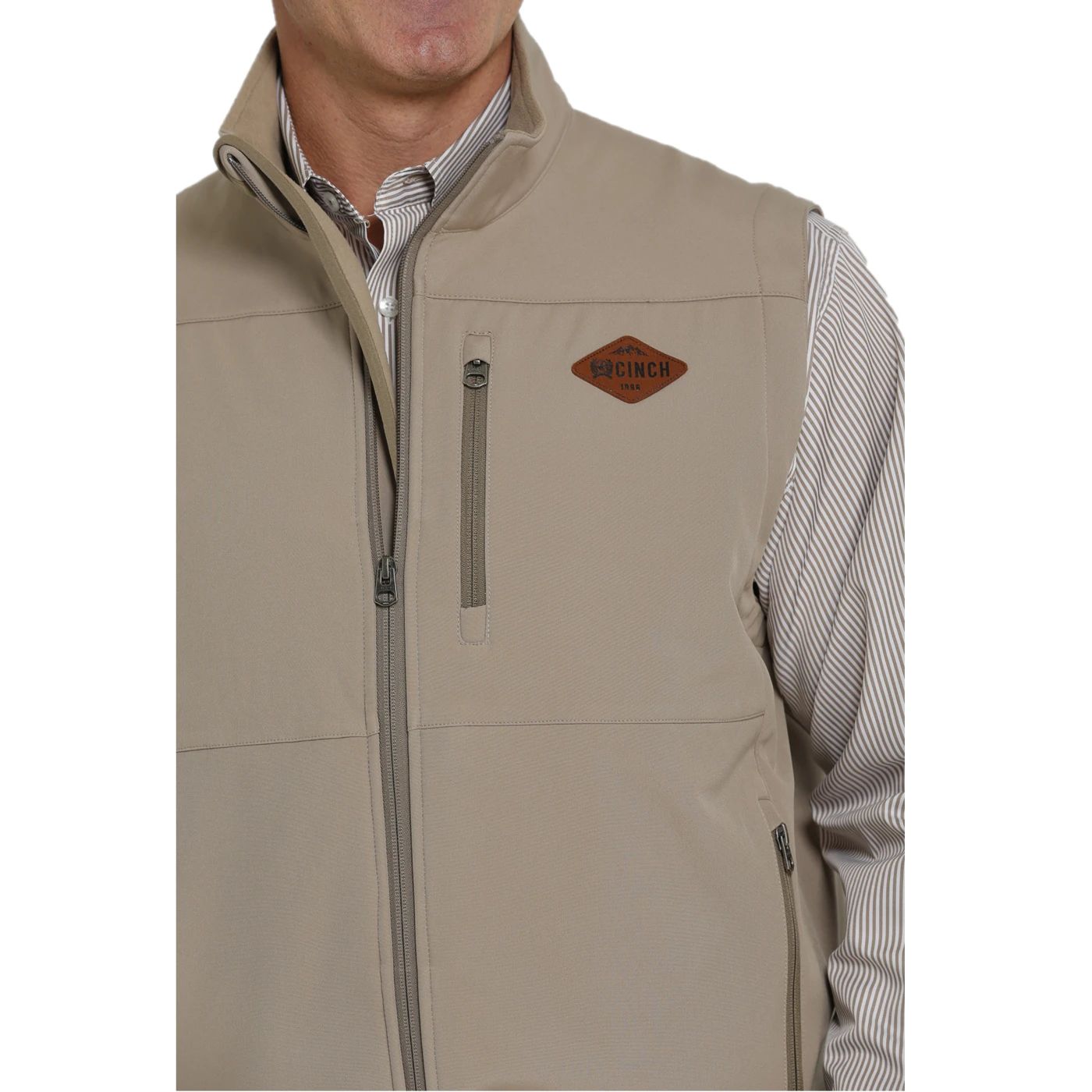Cinch® Men's Concealed To Carry Khaki Bonded Vest MWV1541007 3 Cinch® Men's Concealed To Carry Khaki Bonded Vest MWV1541007 - Image 3