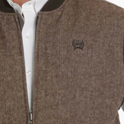 Cinch Men's Reversible Dark Brown & Light Brown Vest MWV1556002 -Western Edge Men Sales Store MWV1556002 5