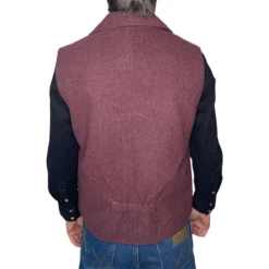 Powder River Outfitters Men's Montana Maroon Heather Vest 98-1176-60 -Western Edge Men Sales Store My project 1 34 321