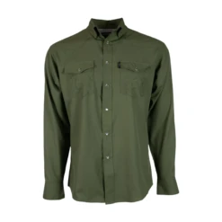 Hooey Men's SOL Olive Green Snap Button Down Shirt HT1612OL