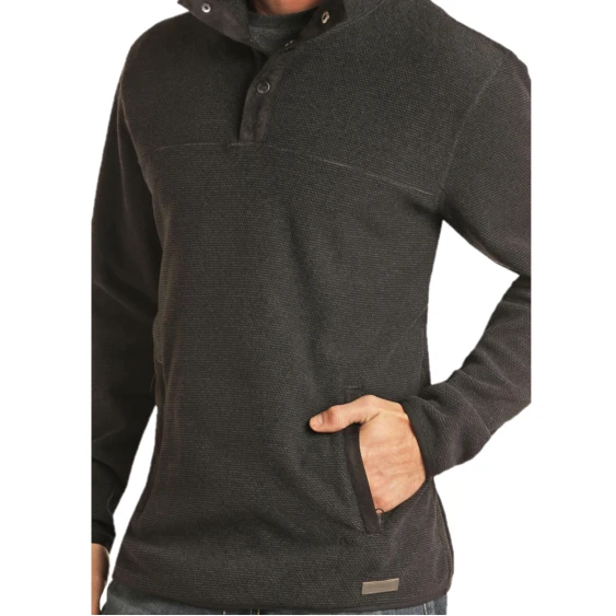 Powder River By Panhandle Men's Black Diamond Knit Pullover PRMO91RZXO-01 1 Powder River By Panhandle Men's Black Diamond Knit Pullover PRMO91RZXO-01