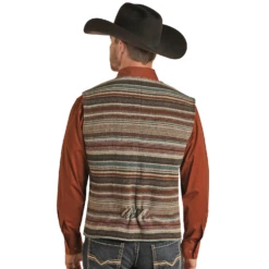 Powder River® Men's Serape Nevada Rust Vest PRMO98RZZI-90 -Western Edge Men Sales Store PRMO98RZZI 90 1