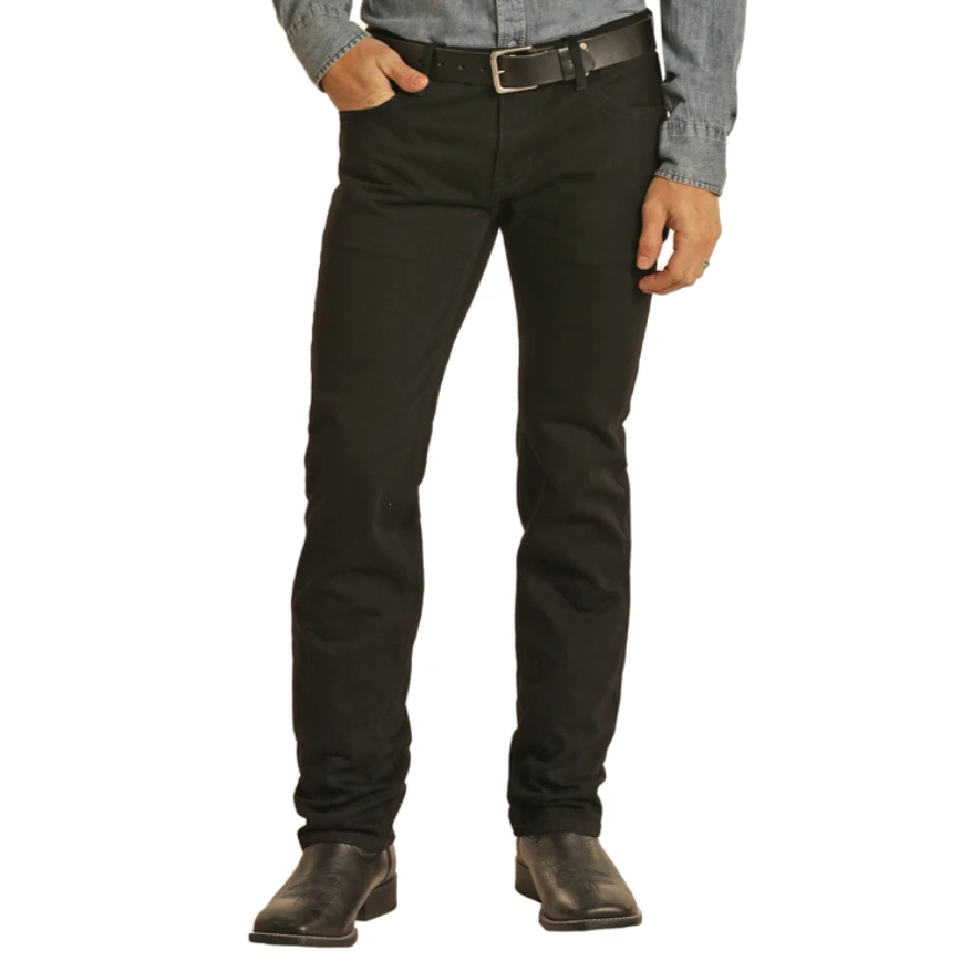 Rock & Roll Denim® Men's Black Revolver Straight Leg Jeans RRMD1RR0N5 2 Rock & Roll Denim® Men's Black Revolver Straight Leg Jeans RRMD1RR0N5 - Image 2