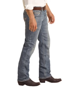Rock & Roll® Men's Pistol Reflex Ivory Light Wash Straight Leg Jeans RRMDSPRZSL 5 Rock & Roll® Men's Pistol Reflex Ivory Light Wash Straight Leg Jeans RRMDSPRZSL -Western Edge Men Sales Store RRMDSPRZSL3