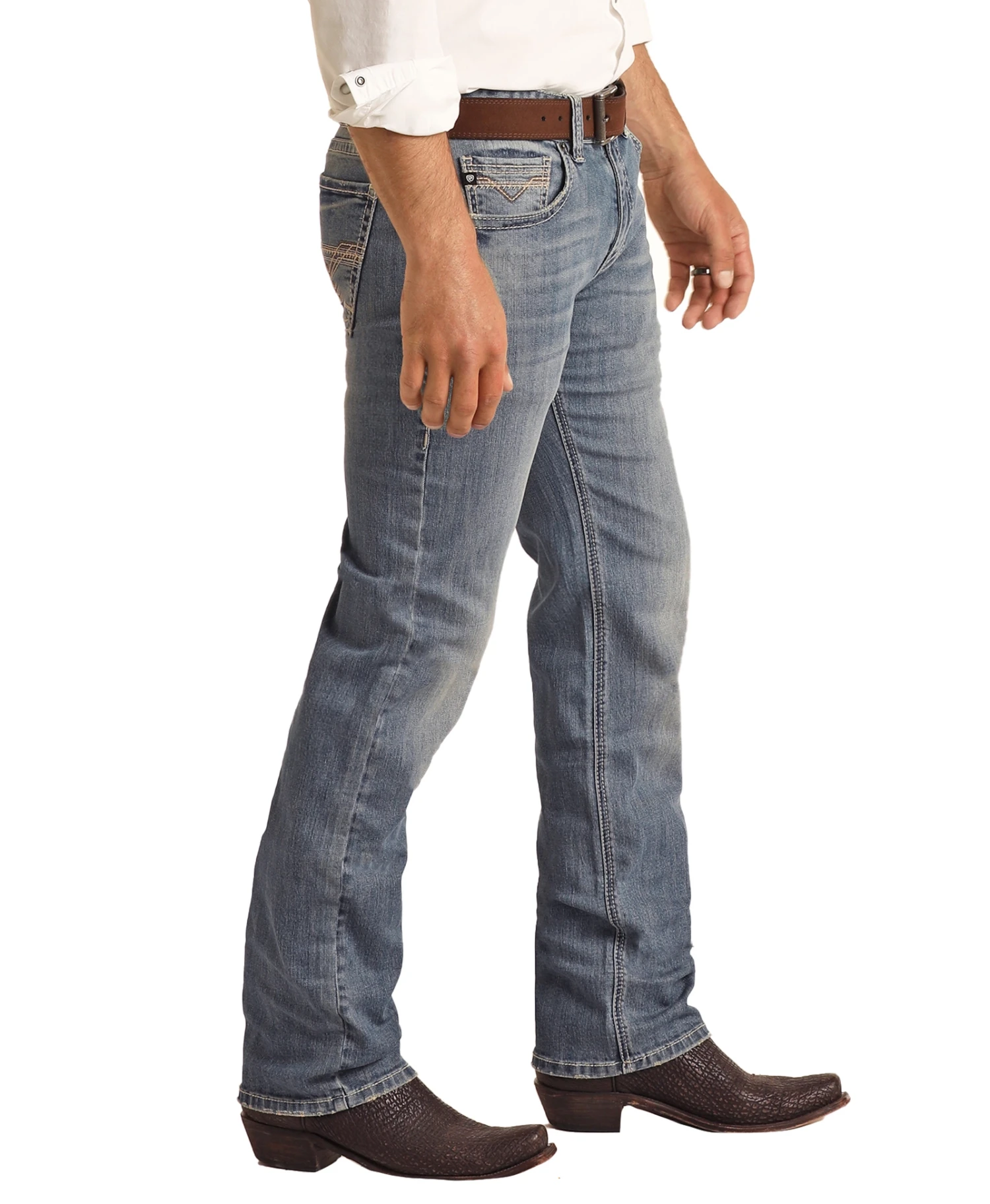 Rock & Roll® Men's Pistol Reflex Ivory Light Wash Straight Leg Jeans RRMDSPRZSL 3 Rock & Roll® Men's Pistol Reflex Ivory Light Wash Straight Leg Jeans RRMDSPRZSL - Image 3