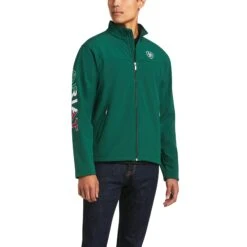 Ariat Men's New Team Verde Softshell Jacket 10039459 -Western Edge Men Sales Store S22 MNS ENGL 10039459 frontf