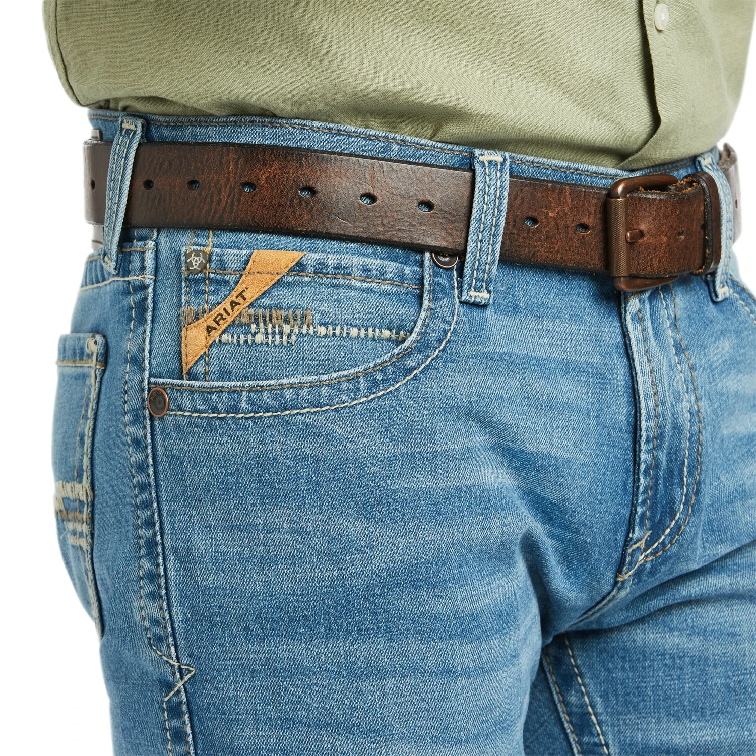 Ariat® Men's M7 Slim Stretch Julian Straight Leg Jeans 10039614 3 Ariat® Men's M7 Slim Stretch Julian Straight Leg Jeans 10039614 - Image 3