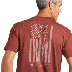 Ariat® Men's Farm Rust Heather Short Sleeve T-Shirt 10039931 -Western Edge Men Sales Store S22 MNS WEST 10039931 detail01