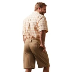 Ariat® Men's Pro Series Koa Golden Rod Button Down Shirt 10043641 -Western Edge Men Sales Store S23 MNS WEST 10043641 back