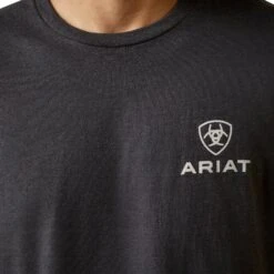 Ariat® Men's Offset Circle Charcoal Heather T-Shirt 10045287 7 Ariat® Men's Offset Circle Charcoal Heather T-Shirt 10045287 -Western Edge Men Sales Store S23 MNS WEST 10045287 detail01