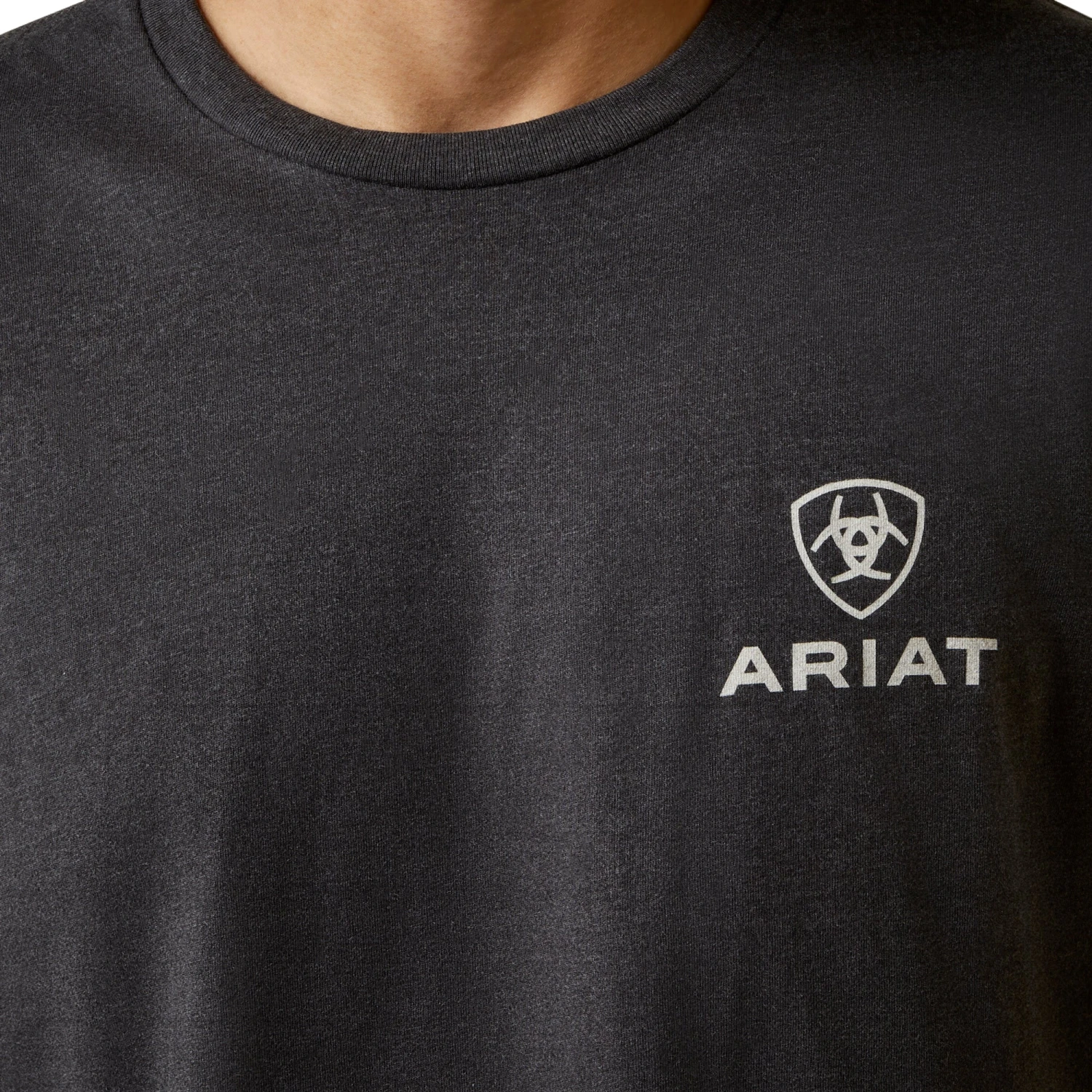 Ariat® Men's Offset Circle Charcoal Heather T-Shirt 10045287 4 Ariat® Men's Offset Circle Charcoal Heather T-Shirt 10045287 - Image 4