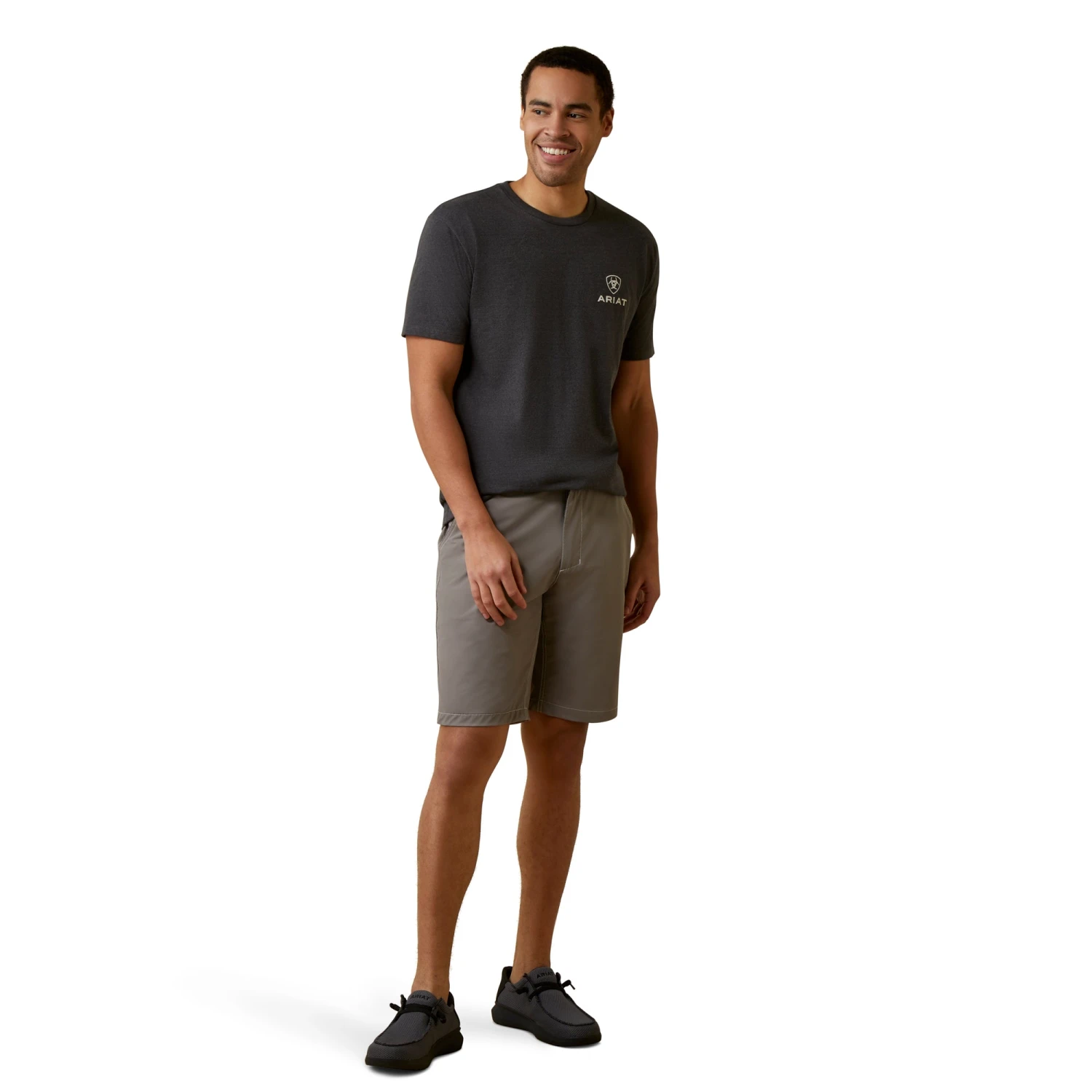 Ariat® Men's Offset Circle Charcoal Heather T-Shirt 10045287 3 Ariat® Men's Offset Circle Charcoal Heather T-Shirt 10045287 - Image 3