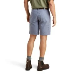 Ariat® Men's Rebar DuraStretch™ Made Tough Flint Stone Shorts 10043170 -Western Edge Men Sales Store S23 MNS WORK 10043170 back