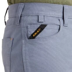 Ariat® Men's Rebar DuraStretch™ Made Tough Flint Stone Shorts 10043170 -Western Edge Men Sales Store S23 MNS WORK 10043170 detail01