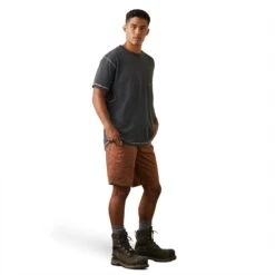 Ariat® Men's Rebar DuraStretch™ Made Tough Rust Brown Shorts 10043171 9 Ariat® Men's Rebar DuraStretch™ Made Tough Rust Brown Shorts 10043171 -Western Edge Men Sales Store S23 MNS WORK 10043171 full