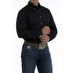 Cinch Men's Modern Fit Black Button Down Shirt MTW1347019