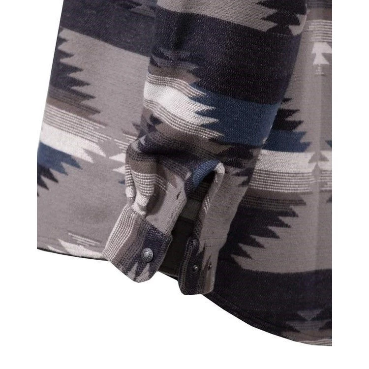 Outback Trading Company Men's Elliot Aztec Grey Shirt Jacket 42726-GRY 5 Outback Trading Company Men's Elliot Aztec Grey Shirt Jacket 42726-GRY - Image 5